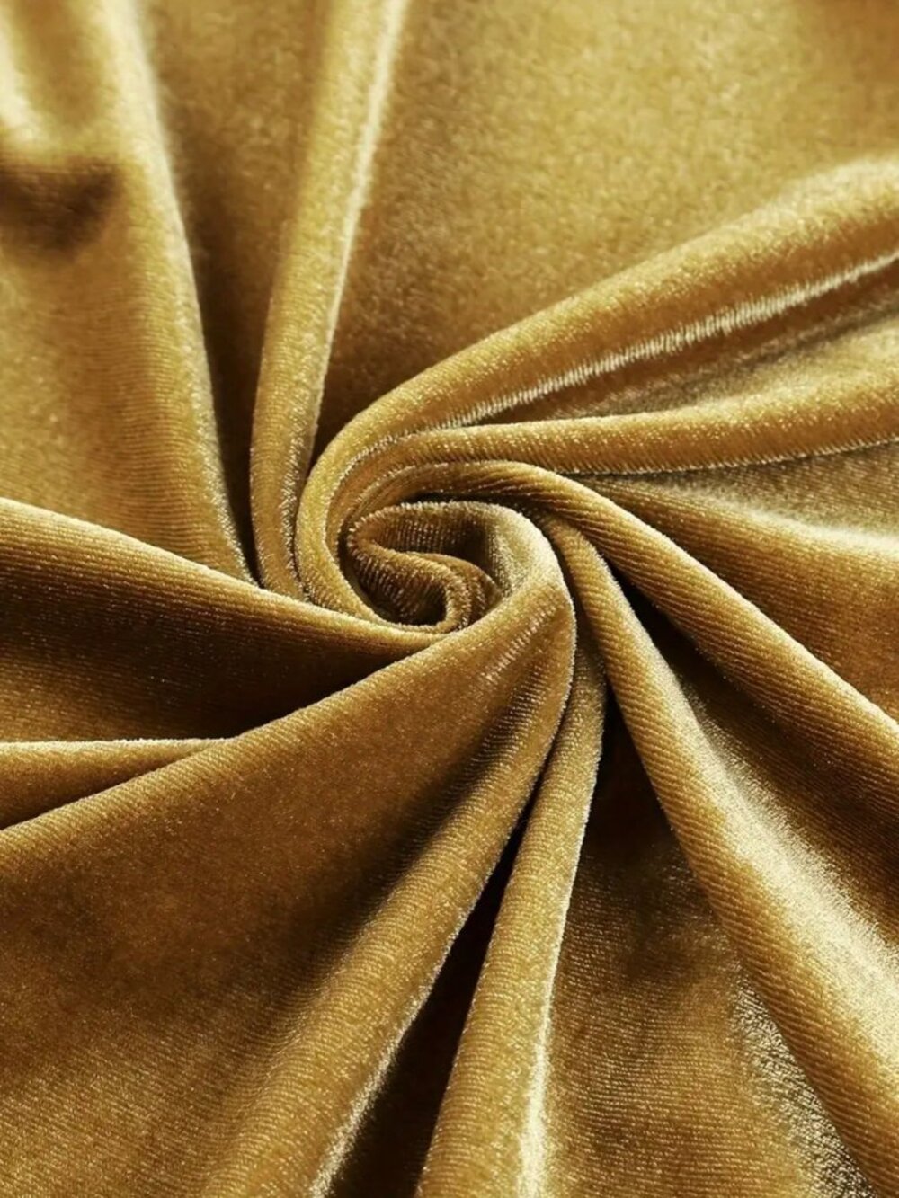Gold Casual Women's Plush Mid-Length Coat - Picture 5 of 5